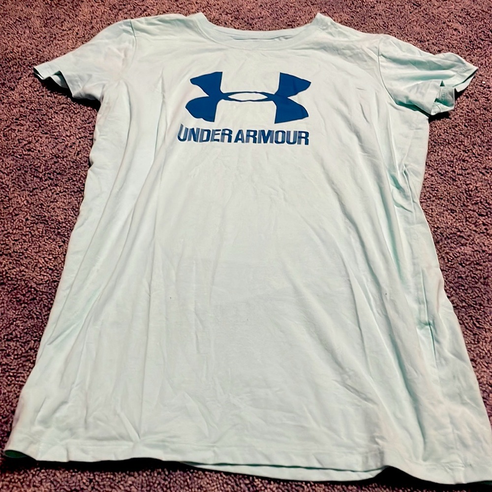 Under Armour Heat Gear teal t-shirt